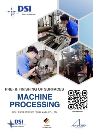 Machine Processing catalog cover: pre- and finishing of surfaces by DSI Laser Service (Thailand) Co., Ltd.