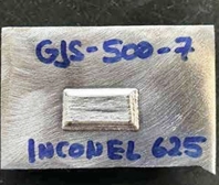 GJS-500-7 grey cast iron test sample welded with Inconel 625