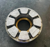 Pulse Laser Welded bearing ring with Babbit segments